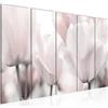Runa Art Murali XXL Fiori Tulipani 200 x 80 cm Rosa Grigio 5 Pezzi - Made in Germany - 203955c