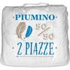Tata Home Piumino Matrimoniale Invernale Piuma d'Oca Peso 320 gr/mq Piumone Letto 50% Piumino 50% Piuma Tessuto in 100% Cotone Misura 2 Piazze cm 250x200 Colore Bianco Mod. WinterOne