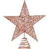 NUOGUAYI Stella puntale per albero di Natale, Puntale per Albero di Natale, Glitter Albero Topper, Topper e Decorazione Natalizia (A)