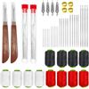 Redamancy 74 Pezzi Kit Cucito Completo, Aghi per Cucire a Mano, 50 Aghi Grande Occhio, 12 Filati, 4 Infila Ago, 4 Ditale, 2 Rimuovi Punti, Ago e Filo per Cucire per Principianti, Casa e Viaggio