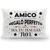 Aosumin Amico Abbiamo Cercato di Trovare il regalo Perfetto per te Ma Tu Hai Già Noi Federe divertenti per amici Regalo di amicizia per Uomini Ragazzi Regalo di compleanno Regalo di Natale BFF (amico-b)