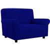 Corredocasa - Copripoltrona Copridivano Elasticizzati Millerighe,Disponibili in Vari Colori e in Diverse Misure,Facili da Adattare e Made in Italy, No Stiro. (Blu, 1 Posto)