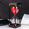 Lmzxmcy Grande clessidra, timer da 60 minuti, clessidra vintage in legno, decorazione moderna per casa, cucina, ufficio (rosso)