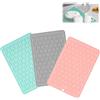 Helweet Tappetino Scolapiatti Silicone, Scolapiatti Per Stoviglie, Tappetini Per Posate in Silicone, Tappetino Lavello Per Cucina, Asciugatura Rapida, 3 Pezzi, Blu + Grigio + Rosa (20 X 30cm)