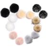 Amacoam Pompon Pelliccia per Cappello Finte Pelliccia Pom Pom Palla con Cordino Elastico Pon Pon Pelliccia per Cappelli Scarpe Sciarpe Borsa Pompon Portachiavi Accessori per Maglieria Cappelli 14 Pcs