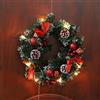 Maritown Ghirlanda porta d'ingresso di Natale, ghirlanda di Natale porta finestra appeso a parete ornamenti ghirlanda ideale per la decorazione interna ed esterna
