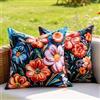 DecorMommt Federa per Cuscino Fiori Primaverili 45 x 45 cm Federe per Cuscini con Piante Astratte Blu Estive Federa Decorativa Quadrata per Casa Fattoria per Divano di Casa Giardino Set di 2