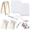 Cayway 8 Pacchetto Set fai da te in carta con fiori secchi, Stampo per Carta in Legno Cornice in Legno per La Fbbricazione Della Carta, Fiori Secchi, Sostituisci il Panno a Rete per Fai da