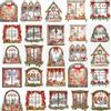 WANDIC 5 fogli di adesivi trasferibili con scritta Merry Christmas, diari spazzatura, finestre, mobili, decorazioni per feste, fai da te, scrapbooking, 10 x 30 cm