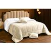Viterbo Biancheria Piumone Trapunta In Morbido E Soffice Coral Cinigliata Double Face Con 1 Cuscino Made In Italy (Panna/Bianco, Singolo, (180x260CM))