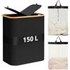 MAGIC SELECT Cesto Porta Biancheria 150 L con Coperchio e 2 Scomparti, Grande Cesto per Bucato Pieghevole con Sacco Interno Rimovibile e Maniglie, Ideale per Bagno, Camera e Lavanderia