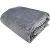 Tata Home Coperta Plaid Singolo Morbida Coperta Pile Super Calda Invernale Plaid Divano Tessuto Flanella Elegante Misura 160x200 cm Mod. ZigZag Colore Grigio