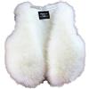 YOUCAI Cardigan Senza Maniche Accogliente Morbido in Pelliccia Sintetica da Donna Gilet Corto Smanicato,S,Bianca