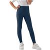 MoFiz Pantaloni Equitazione Bambina Pantaloni alla Zuava a Seduta Intera con Silicone Leggins Equitazione con Tasca per L'Estate Blu 128-140