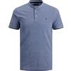 JACK & JONES JJEPAULOS MAO POLO SS NOOS, Polo, Uomo, Blu (Bright Cobalt), L