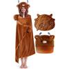 Mewaii Felpa con Cappuccio Unisex Montagna Mucca 130x158CM - Coperta Indossabile con Maniche Super Morbida, Calda e Confortevole - Ideale per Regali di Natale, Compleanni e Altre Festività