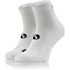 sesto senso 1 Paia Calze Spugna Sportive Colorate Corte Cotone Donna Uomo 43-47 Bianco