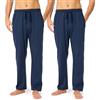 Timone Pantaloni Uomo Pigiama in 100% Cotone Caldo, Lunghi e Leggeri, Abbigliamento da Notte, Tinta Unita e Fantasia a Quadri, con Tasche Laterali TPP-001 (Modello-19 (9555408), S)
