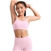 CRZ YOGA Butterluxe Ragazze Gli Sport Reggiseno Y Dorso Yoga Formazione Reggiseni per Adolescenti Peonia Rosa XS