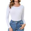 Terecey Maglia Termica Donna a Maniche Lunghe Intimo Termico Invernale Magliette Termiche Girocollo Sottogiacca Traspirante Maglia Intima Termica Caldo Nero XXL