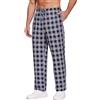 Ekouaer Pantaloni Pigiama da Uomo Pantalone Casual Pigiama Uomo,Pantaloni del Pigiama Sciolti a Quadri da Uomo，plaid nero bianco rosso，L