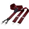DonDon Bretelle uomo eleganti Bretelle uomo lavoro extra forte clip larghe 3,5 cm - Rombo blu bianco