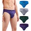 wirarpa Slip Uomo Microfibra Mutande Elastico Pacco da 4 Multicolor Taglia M