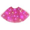 URAQT Gonna Tulle LED per Bambina, Marrone, con 3 modalità di Illuminazione