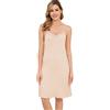 Sopesil Sottovestito Donna Sottana Sposa Sexy in Pizzo Scollo a V Spalline Regolabili Sottoveste Versatile per Look Casual Beige L