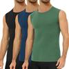 Falechay Pacco da 3 Canottiera Uomo 100% Cotone Canotta Nero-Blu-Verde S