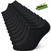 Niorasen Confezione da 6 Paia Fantasmini Uomo e Donna in Bambù, Calzini Invisibili Unisex Traspiranti con Silicone Antiscivolo, Salvapiedi Morbidi per Mocassini e Sneaker, Taglia 35-50