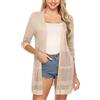 Sykooria Cardigan Donna Lungo Elegante Coprispalle con Manica Lunga Leggero e Traspirante Bolero Lavorato a Maglia per Primavera Estivo Autunno