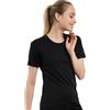 Merino.tech Maglietta Donna - T Shirt Lana Merino Manica Corta, 100% Intimo Lana Merinos Donna (X-Large, Rainforest Green Crewneck)
