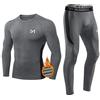 MEETYOO Biancheria Intima Termica Uomo, Sportiva Set di Biancheria Intima Base Layer Windstopper per Lo Allenamento Sci Corsa