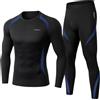 BENNALD Biancheria Intima Termica Uomo Biancheria Funzionale Uomo con Funzione Quick Dry Sportiva Set di Biancheria