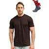 Merino.tech Maglietta Lana Merinos Uomo - Maglia Termica Uomo in Lana Merinos Manica Corta con Calze (Large, Metal Grey)