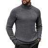 COOFANDY Maglione Uomo Collo Alto Dolcevita Slim Fit Invernale Caldo Maniche Lunghe Pullover Basic Casual Elegante Kaki XL