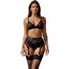 comeondear Reggicalze Donna Hot Pizzo Reggicalze Vita Alta Taglie Forti Curvy per Calze Autoreggenti da Donna Sexy Giarrettiera Trasparente con 4 Clips Regolabili Lingerie Hard Intimo Bianco,3XL-4XL