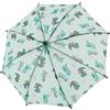 Doppler Ombrello per bambini in diversi colori, ombrello per bambini, ombrello piccolo e leggero, ombrello con nastro di chiusura, ombrello per ragazzi e ragazze, parapioggia, Dino Green, S