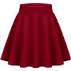 Zeagoo Donna Gonna Corta Vita Elastica Alta Casual Solida Colore Mini Gonna Svasato Tennis Gonne
