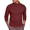 COOFANDY Maglione Uomo Dolcevita Casual, Pullover a Collo Alto, Maglione in Maglia a Maniche Lunghe, Maglieria Leggera per Ufficio e Inverno Nero XXL