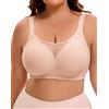 INNERSY Reggiseno senza ferretto taglia grande Minimizer Reggiseno da donna coppe intere Bustier Imbottito Bralette 1 confezione, XXL