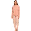 TRAMAS+ Pigiama Donna 100% Cotone, Pigiama Lungo Donna, Completo Maglia Maniche Lunghe e Pantaloni Lunghi con Vita Regolabile - S, Dunia Rosa Keike