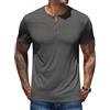 COOFANDY Maglietta Uomo Collo Serafino Maniche Corte T-Shirt Estate Casual Slim Blu Navy Profondo 3XL