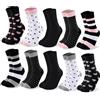Cirorld 10 Paia Calze Donne Colorate Cotone 39-42, Medie Lunghe, Sport Comode, Invernali Transpiranti, Design a Strisce & Polka