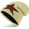 BALINCO Caldo Berretto Invernale a Maglia fine con Stella per Uomo e Donna Cappello Invernale con Fodera Molto Morbida, Unisex (Khaki (Dark Brown))