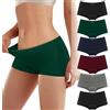Lakpoau Mutande Boxer Donna Culotte a Pantaloncino Cotone Shorts - Intimo con Cavallo Cotone Slip Traspirante Culotte Comode Elasticizzato Intimo a Vita Medio-Bassa Mutande Pacco da 6 UN8 L