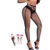 ohyeahlady Collant Rete Senza Piede Taglie Forti Collant Donna Sexyhot Fantasia Curvy Elastiche Calze A Rete Sexydonna Hot Intimo Pantyhose Leggins Tights Stocking Cosplay Halloween Nero,3XL-5XL