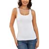 MISS MOLY Shape Canottiera da Donna Snellente Addominale Shapewear Top Senza Cuciture Modellante per Donna Reggiseno Modellante Body Shaper Canotta a Compressione Camisetta, bianco, M