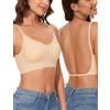 Kiiwah Reggiseno Schiena Scoperta Senza Ferretto, Reggiseno Invisibile Schiena Nuda in Seta Ghiacciata, Doux Bralette Donna con Tracolla Regolabile Rimovibile, Imbottitura Rimovibile (Bianco)